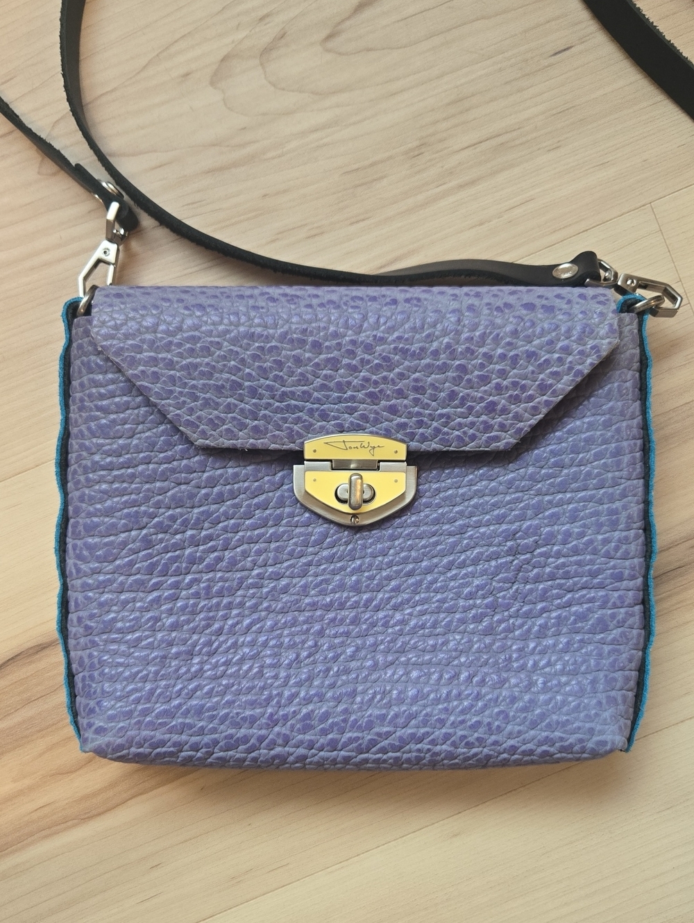 Jon Wye Bison Leather Tall Handbag
